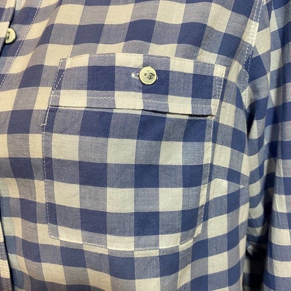 Eddie Bauer Roll-up Long Sleeve Checkered Button Down shirt Size M Women’s - Picture 5 of 8